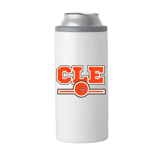 Product Image for Cleveland Browns Letterman 12 oz Slim Can Coolie