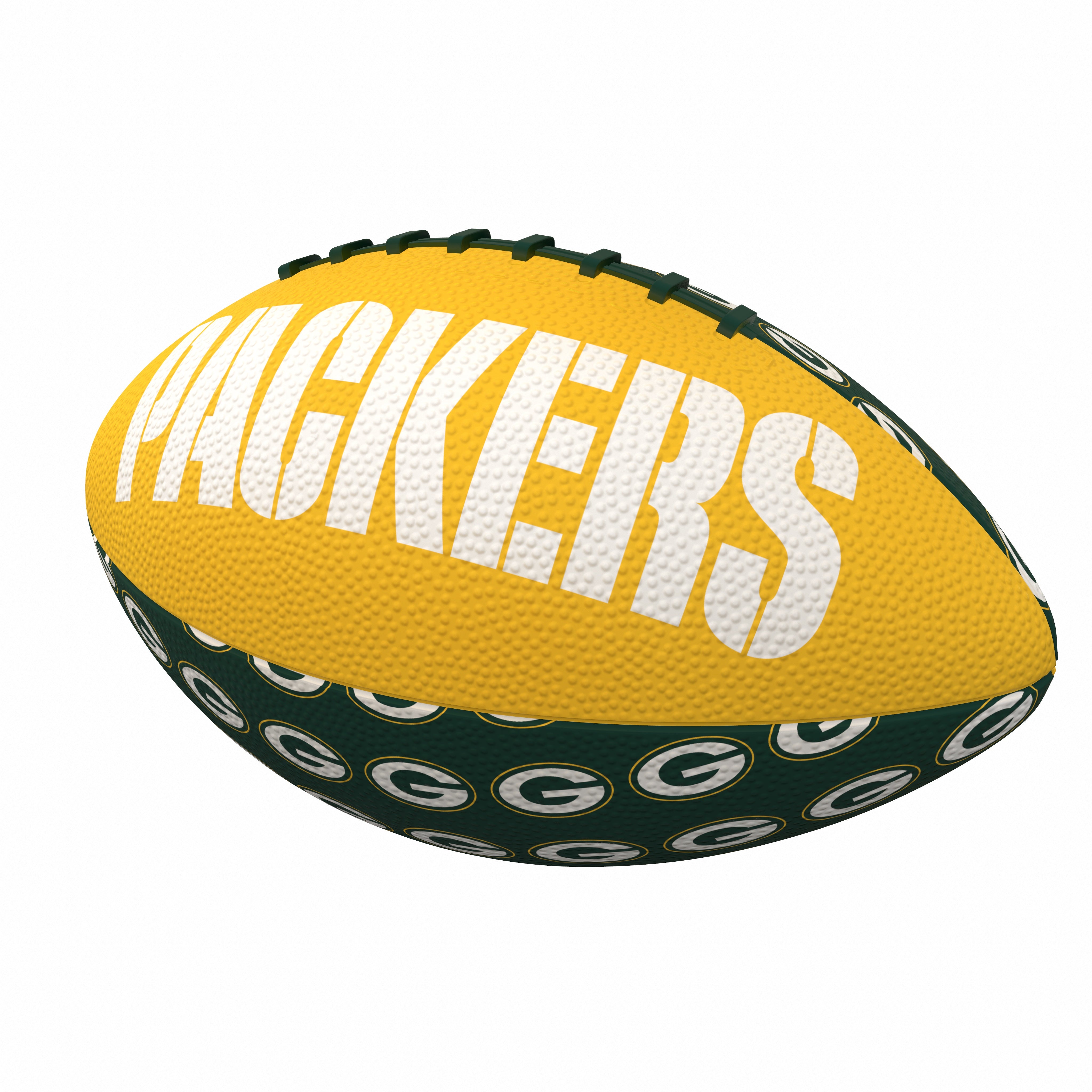 Green Bay Packers Mini Size Rubber Footballl - Logo Brands