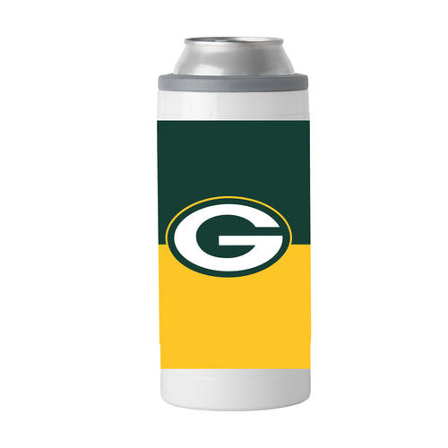 Product Image for Green Bay Packers 12oz Two Tone Colorblock Slim Can Coolie