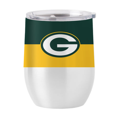 Product Image for Green Bay Packers 16oz Two Tone Colorblock Stainless Curved Beverage