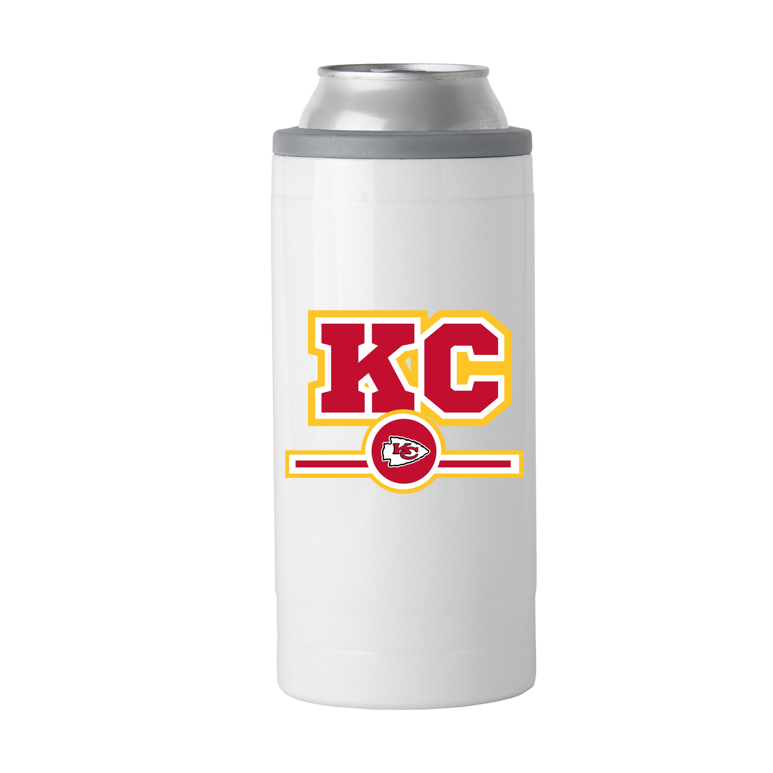 Kansas City Chiefs Letterman 12 oz Slim Can Coolie