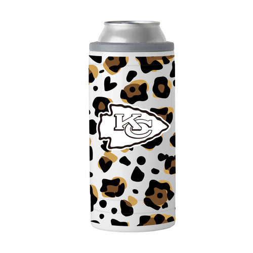 Product Image for Kansas City Chiefs 12oz Neutral Leopard Slim Can Coolie