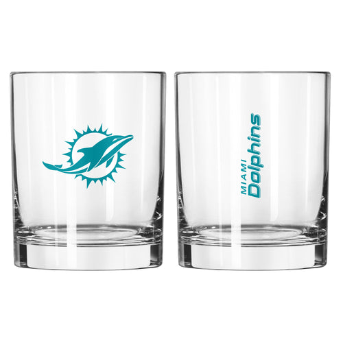Product Image for Miami Dolphins 14oz Gameday Rocks Glass