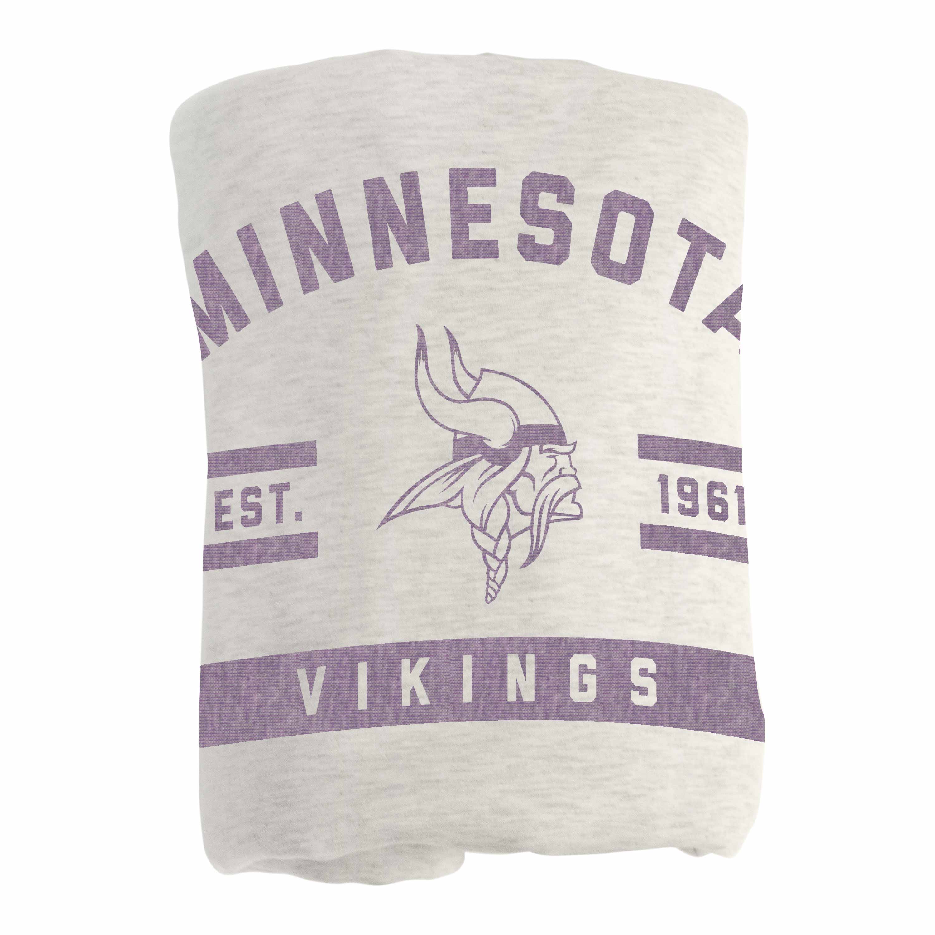 Minnesota Vikings Oatmeal Sweatshirt Blanket - Logo Brands