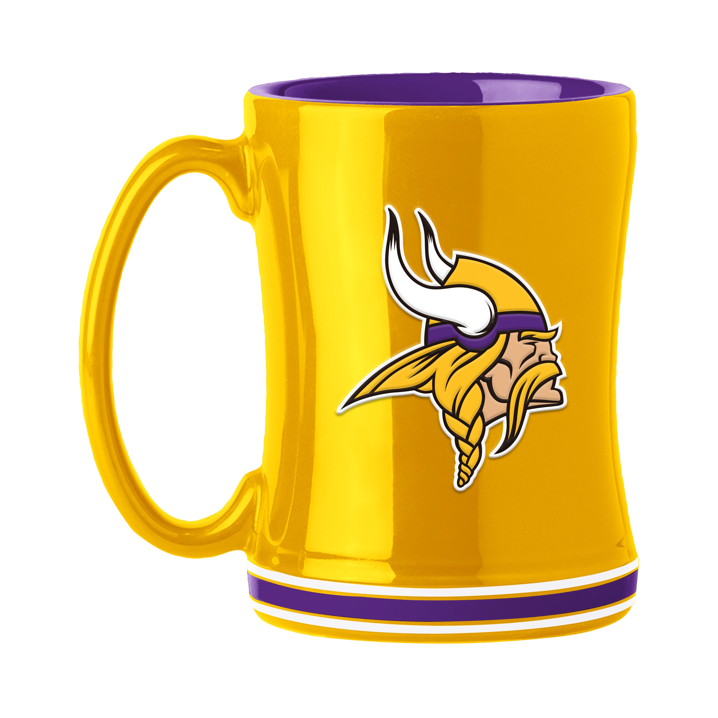 Minnesota Vikings 14oz Secondary Color Relief Mug