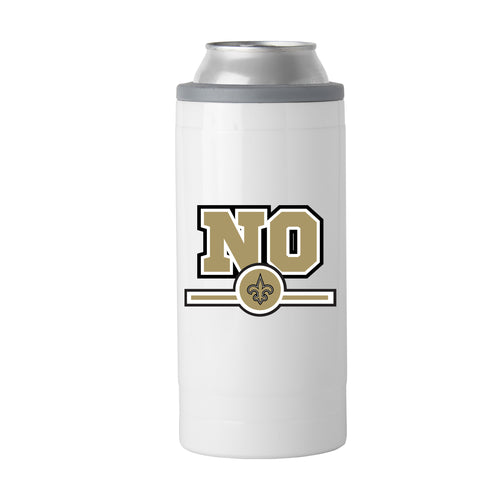 Product Image for New Orleans Saints Letterman 12 oz Slim Can Coolie