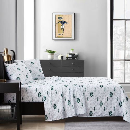 Product Image for New York Jets Scatter Bedding Sheet Set Queen