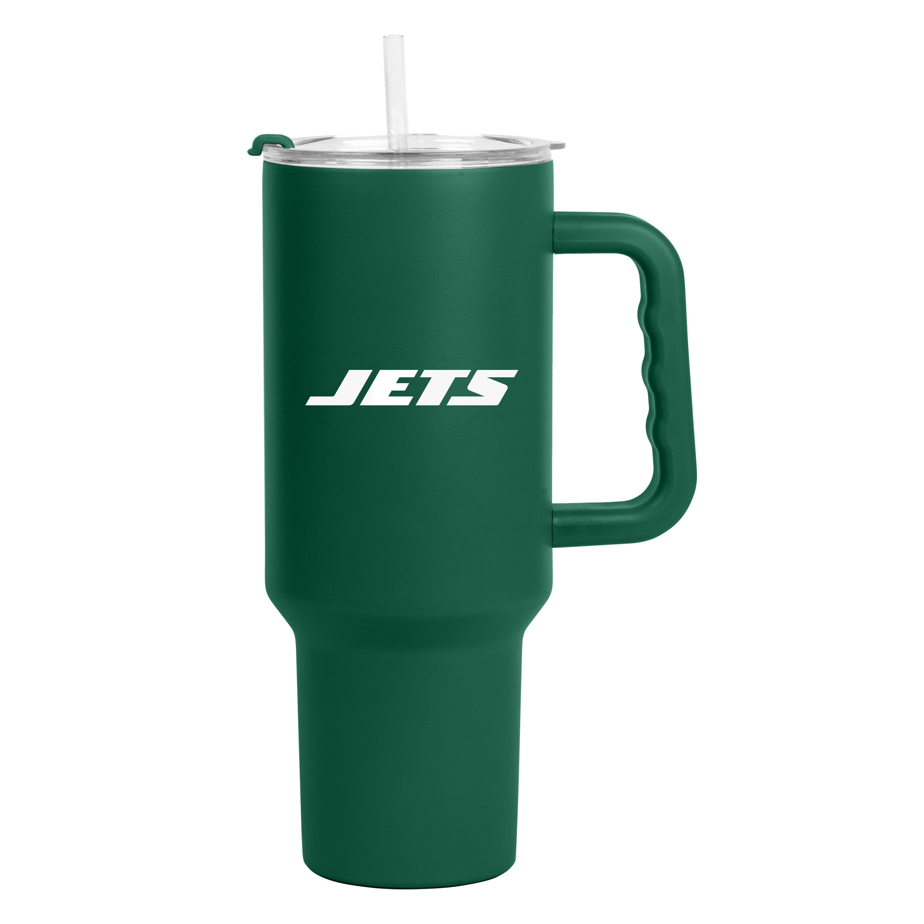 New York Jets Green Handle 40 oz. Flipside Powder Coat Tumbler