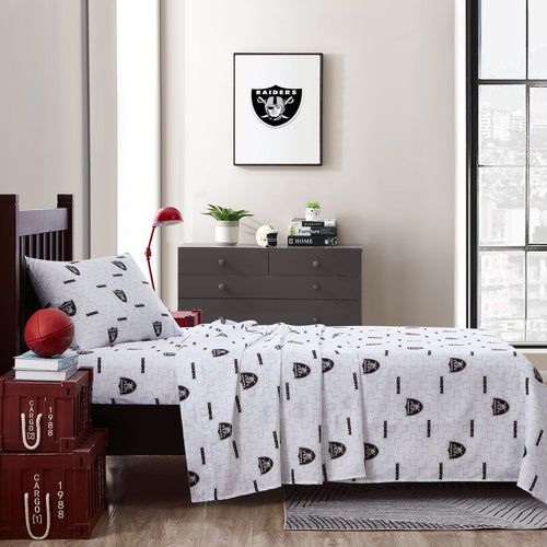 Product Image for Las Vegas Raiders Scatter Bedding Sheet Set Twin