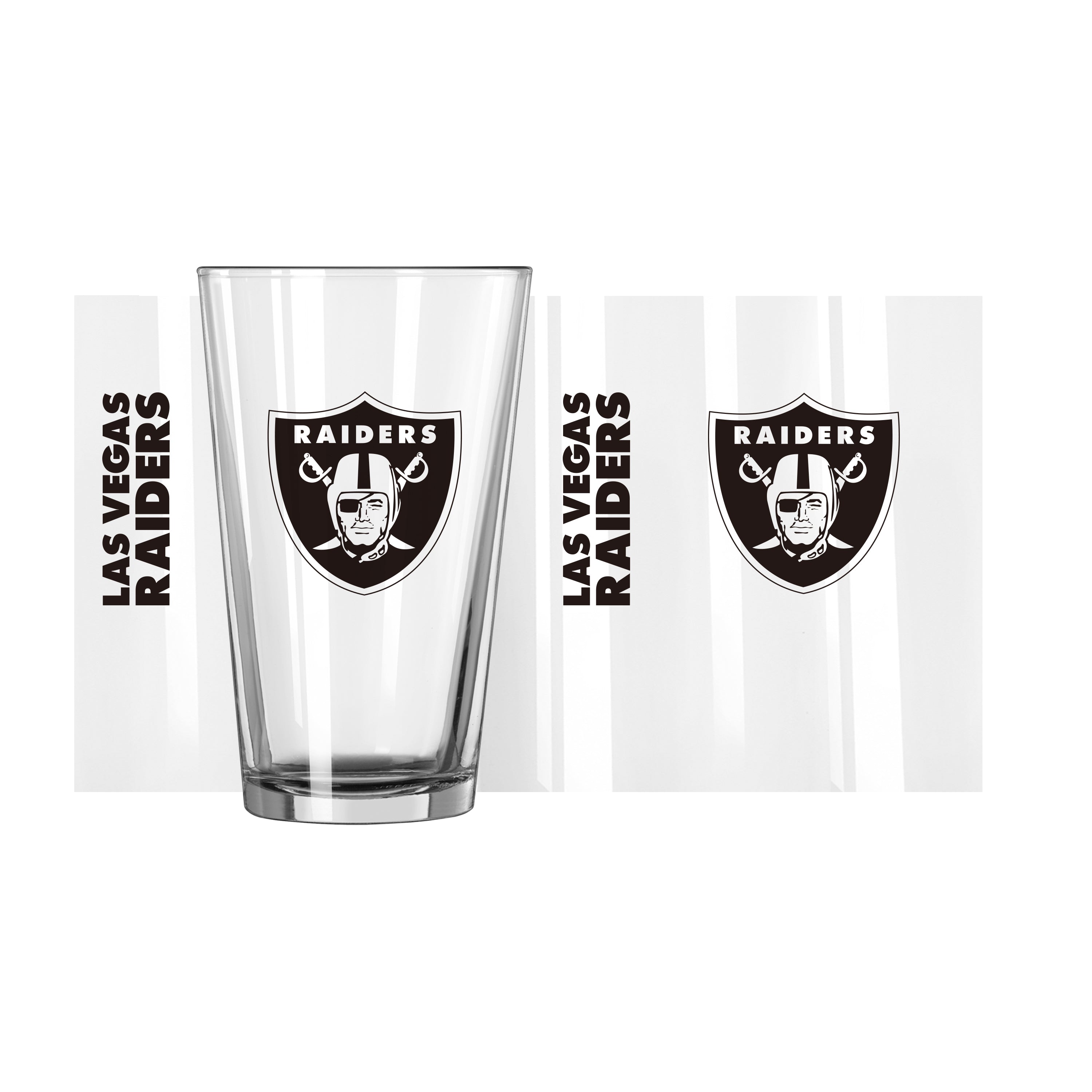 Las Vegas Raiders 16oz Gameday Pint Glass - Logo Brands