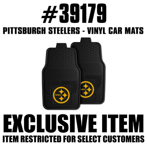 Product Image for NFL - Pittsburgh Steelers 2-pc Vinyl Car Mat Set