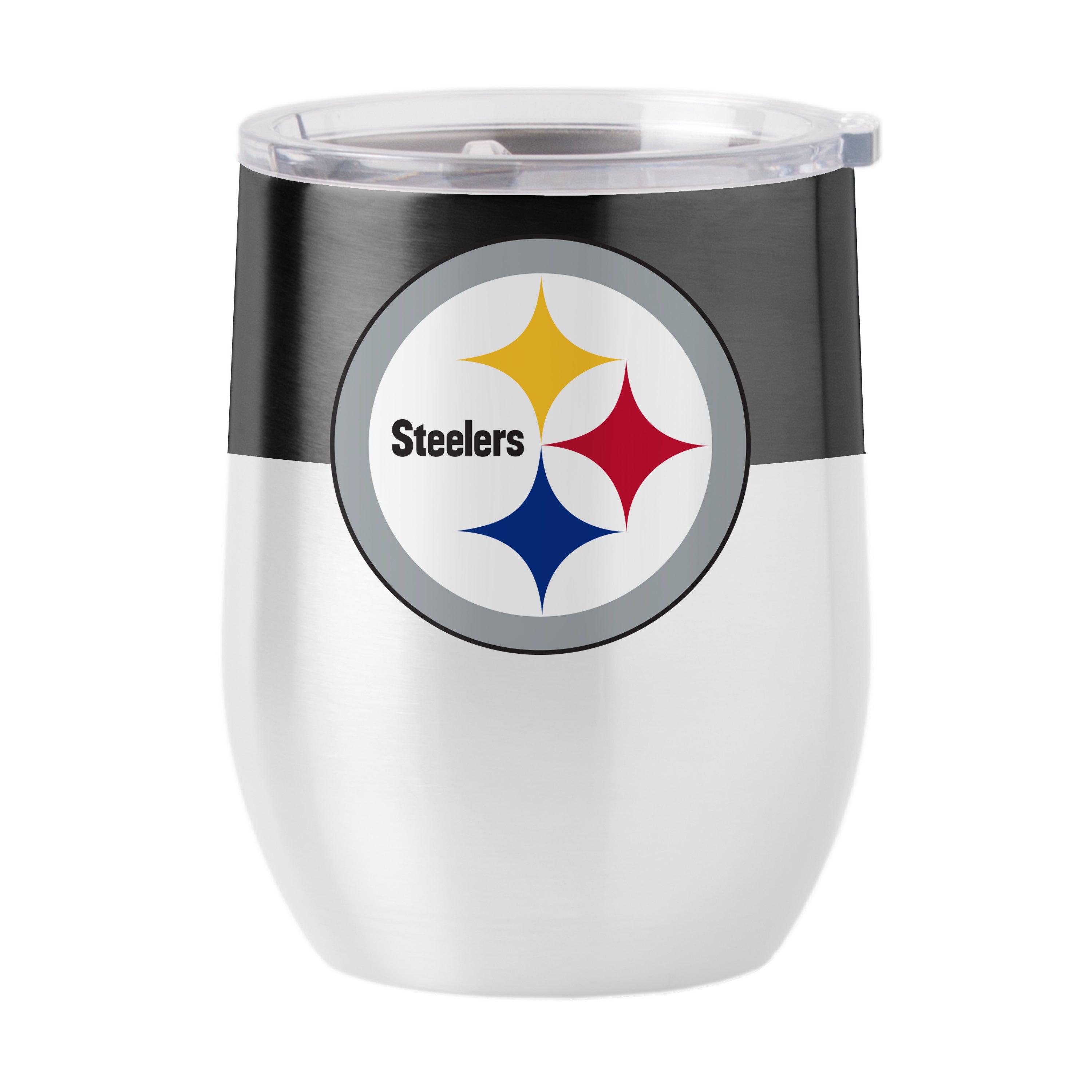 Pittsburgh Steelers Colorblock 16oz Stainless Curved Beverage - Logo Brands