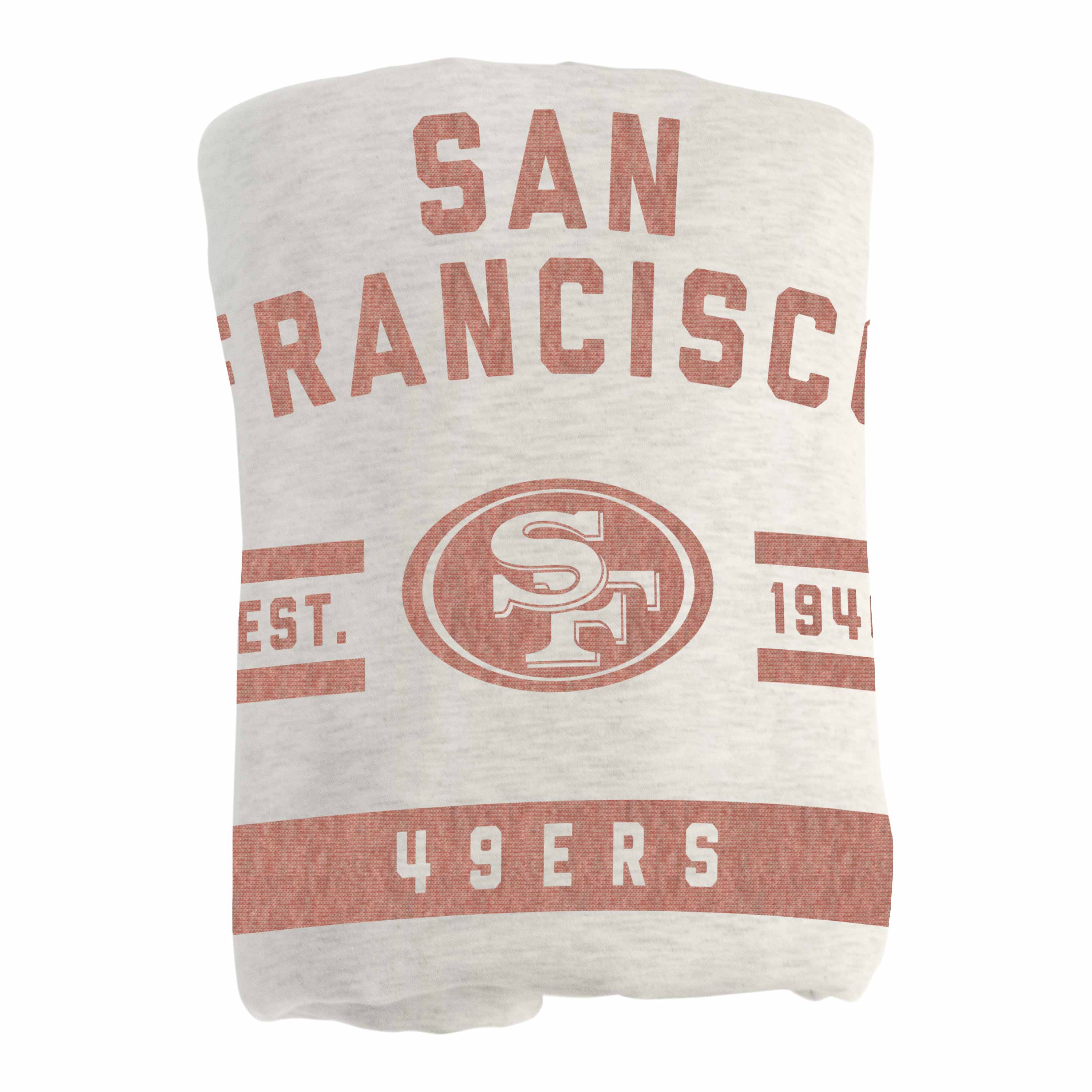 San Francisco 49ers Oatmeal Sweatshirt Blanket - Logo Brands