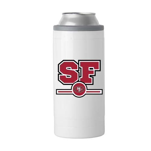 Product Image for San Francisco 49ers Letterman 12 oz Slim Can Coolie