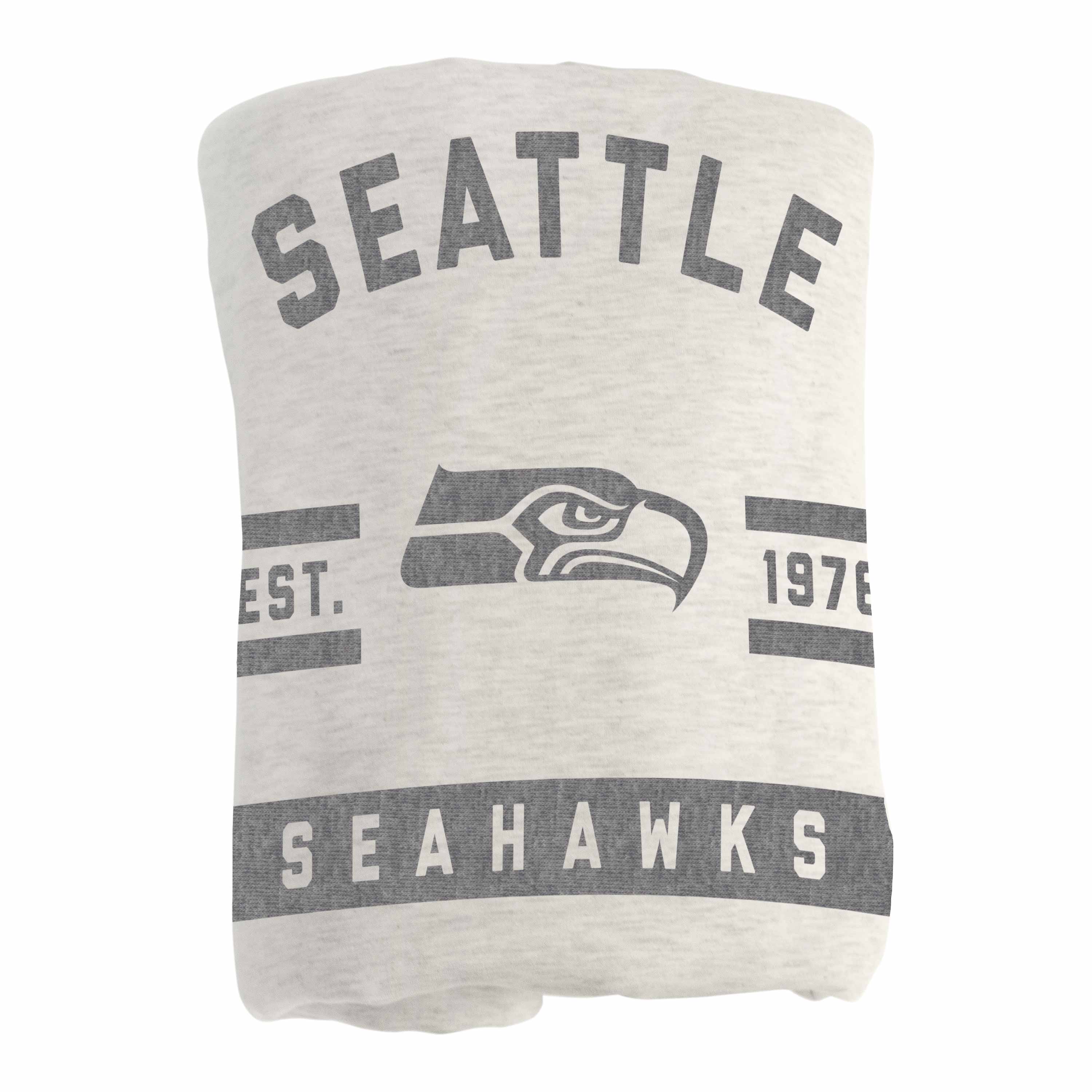 Seattle Seahawks Oatmeal Sweatshirt Blanket - Logo Brands