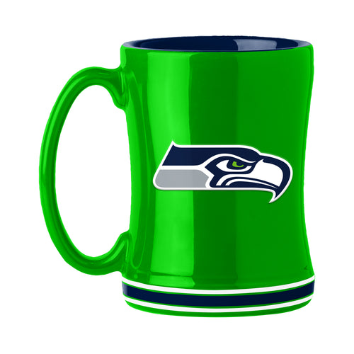 Product Image for Seattle Seahawks 14oz Secondary Color Relief Mug