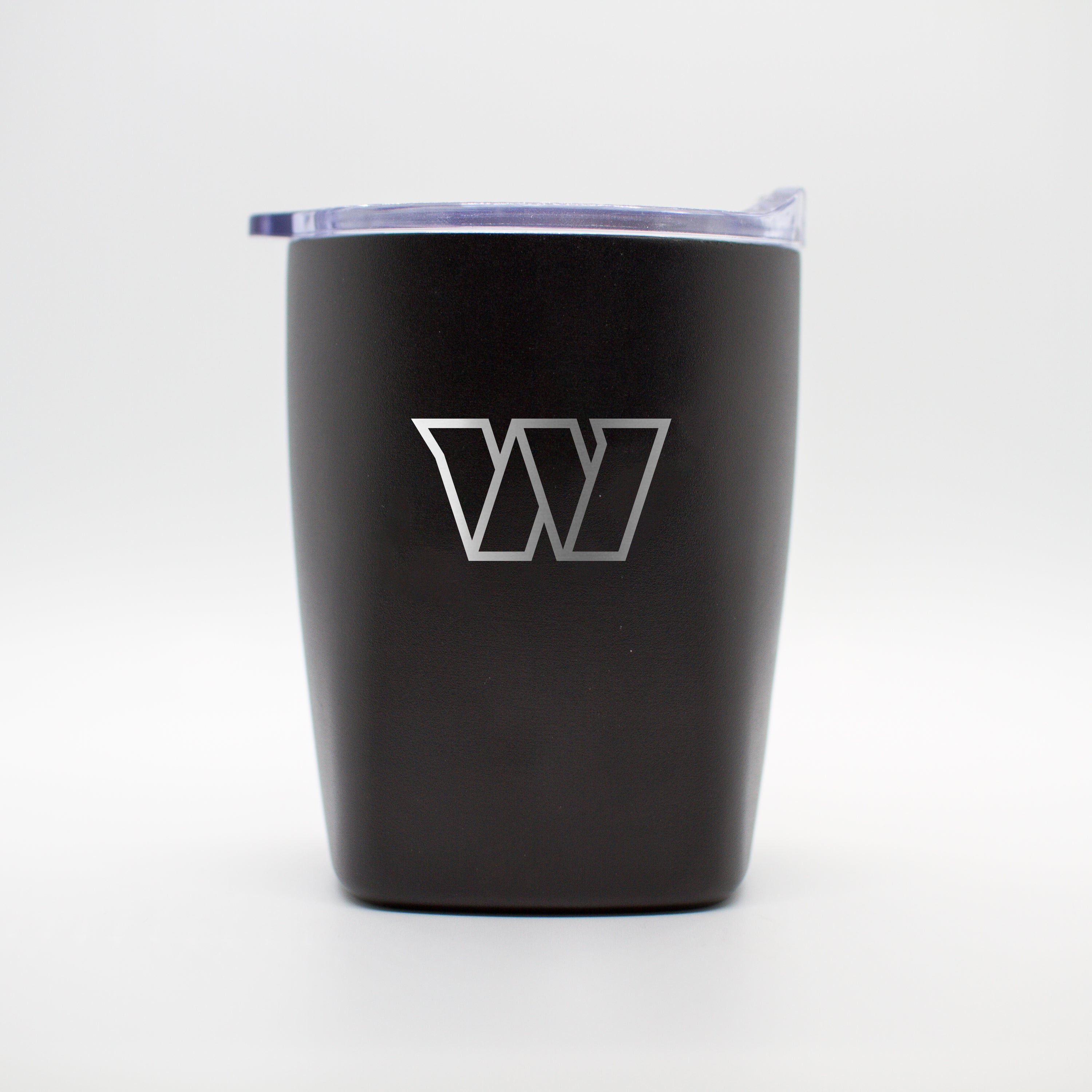 Washington Commanders 10oz Etch Black Powder Coat Rocks Tumbler