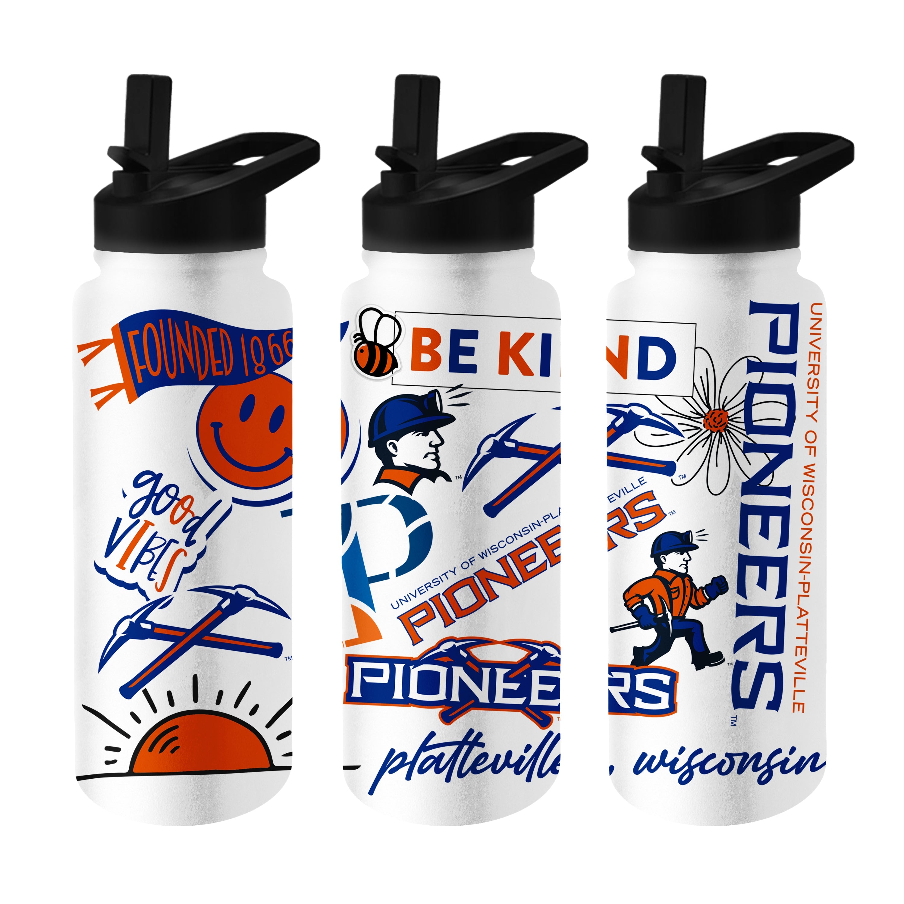 Wisconsin Platteville 34oz Native Quencher Bottle - Logo Brands