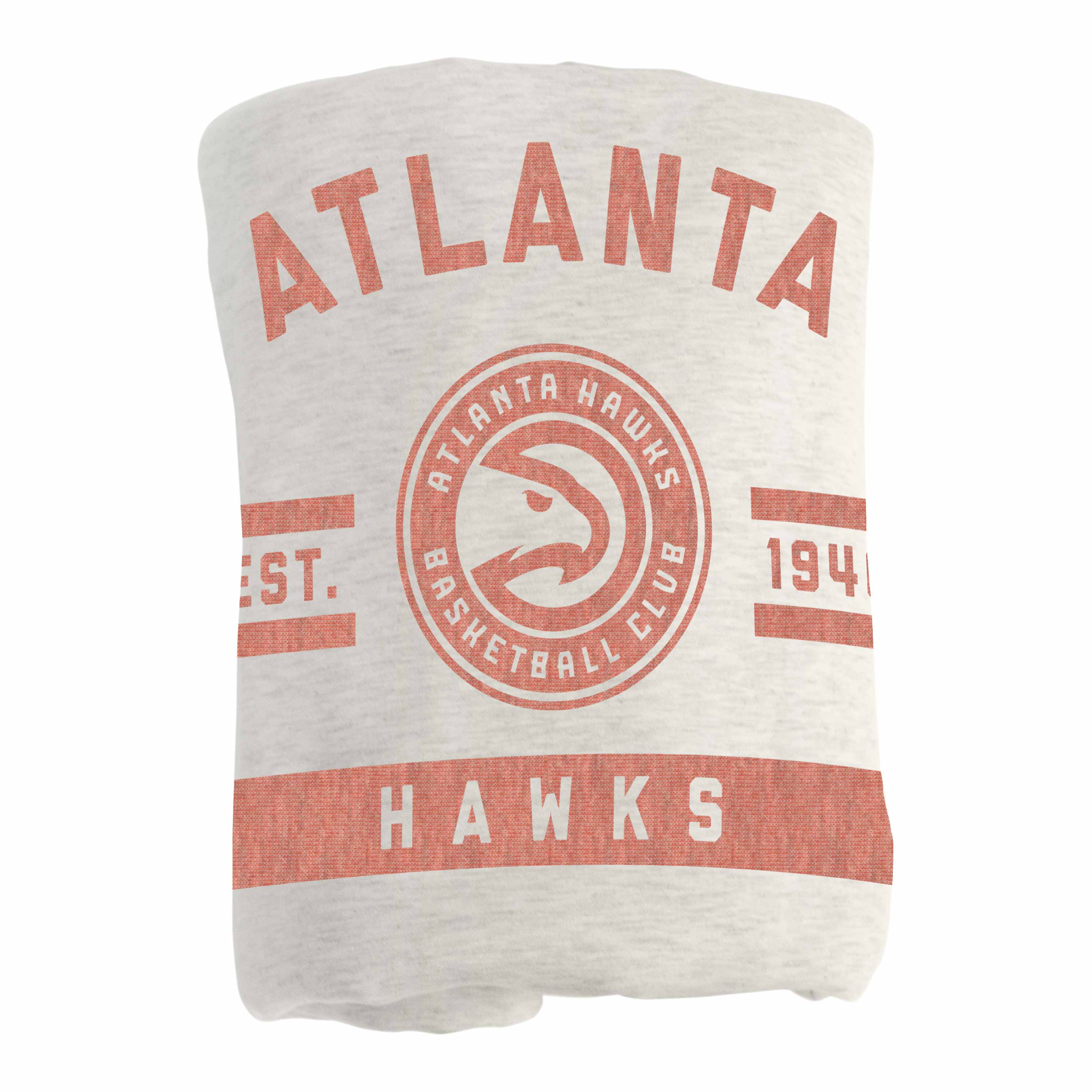 Atlanta Hawks Oatmeal Sweatshirt Blanket - Logo Brands