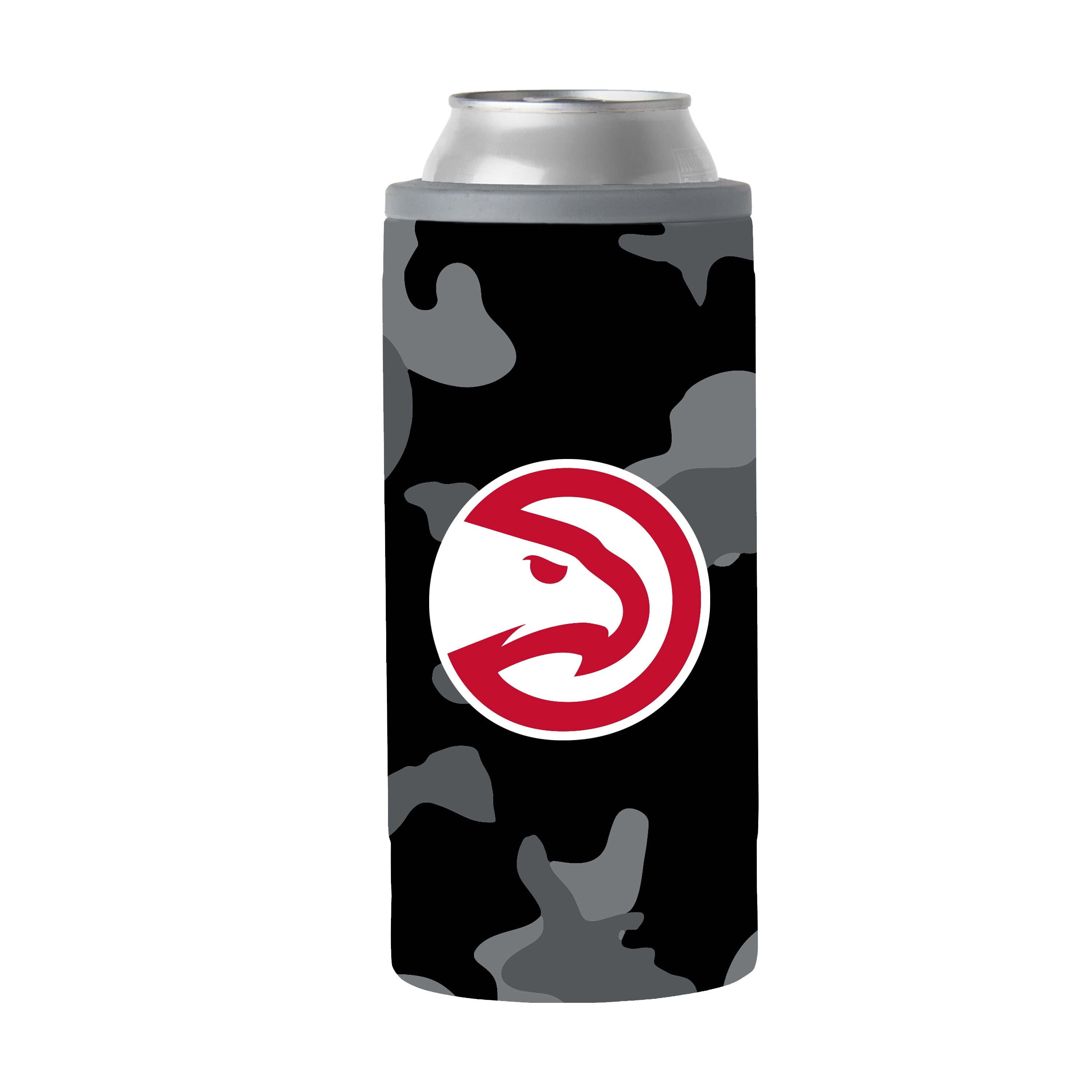 Atlanta Hawks Black Camo 12oz Slim Can Coolie