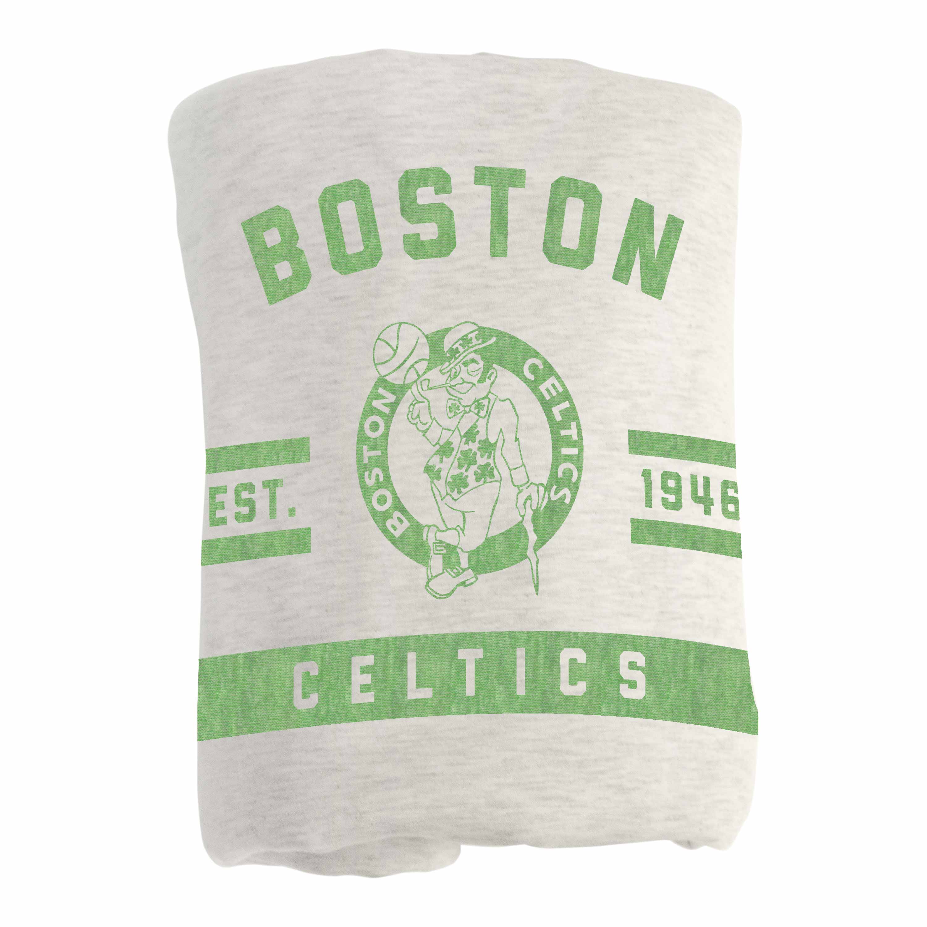 Boston Celtics Oatmeal Sweatshirt Blanket - Logo Brands