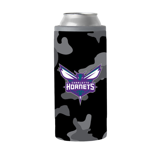 Product Image for Charlotte Hornets Black Camo 12oz Slim Can Coolie