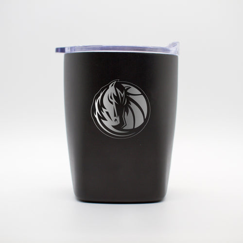 Product Image for Dallas Mavericks 10oz Etch Black Powder Coat Rocks Tumbler