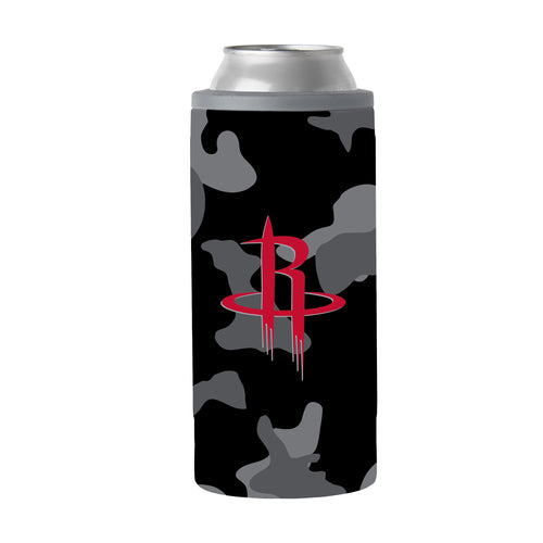 Product Image for Houston Rockets Black Camo 12oz Slim Can Coolie
