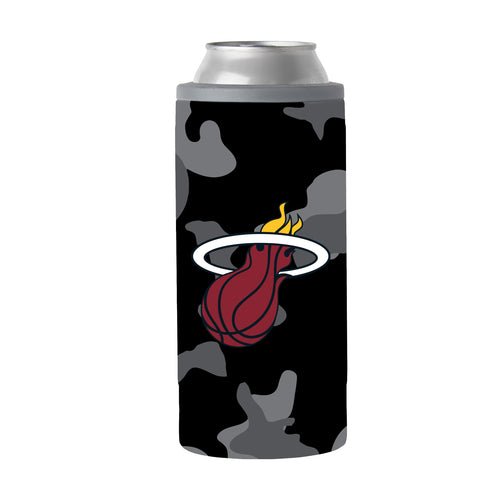 Product Image for Miami Heat Black Camo 12oz Slim Can Coolie