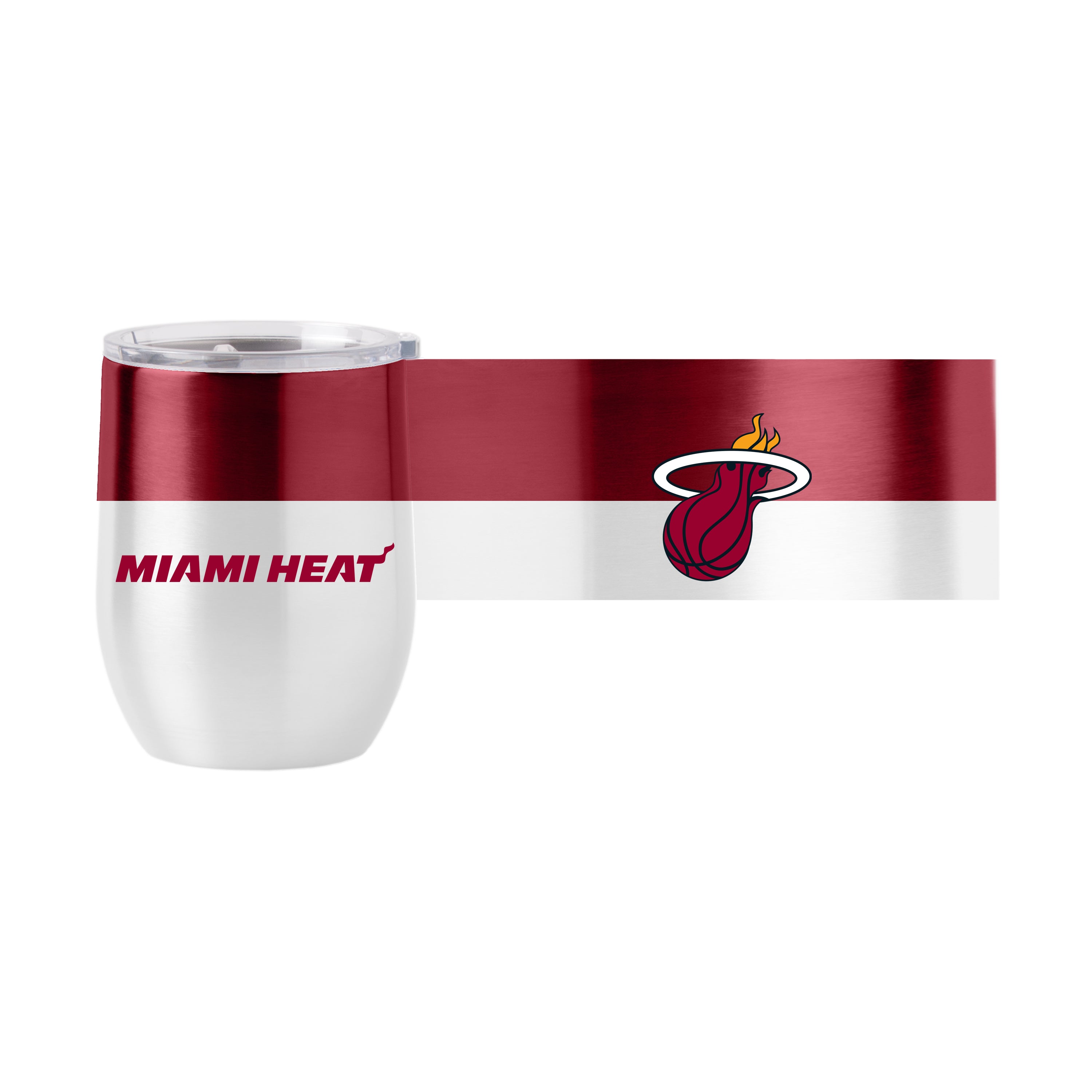 Miami Heat Color Block 16 oz Stainless Curved Beverage