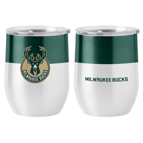 Product Image for Milwaukee Bucks Color Block 16 oz Stainless Curved Beverage