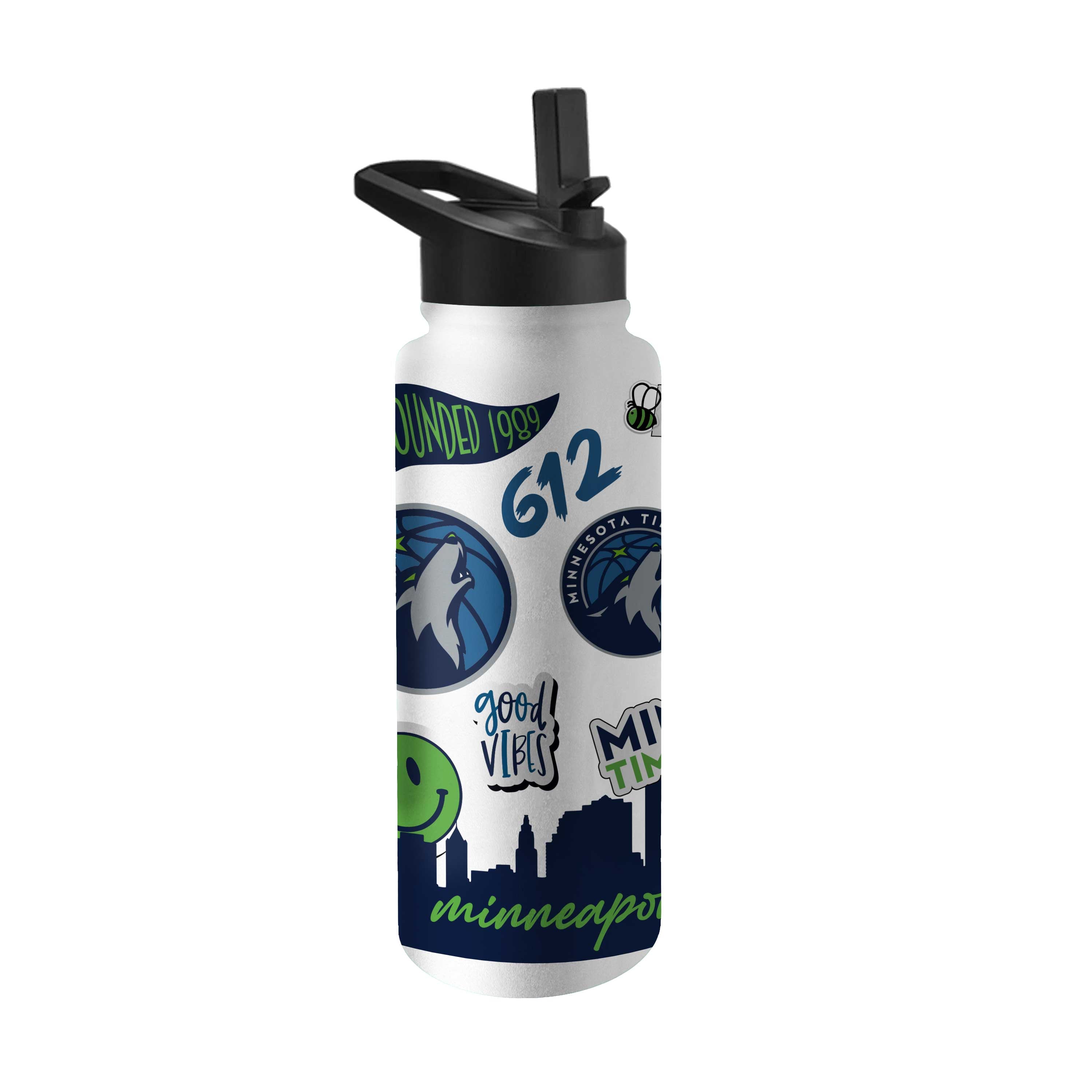 Minnesota Timberwolves 34oz Native Quencher Bottle - Logo Brands