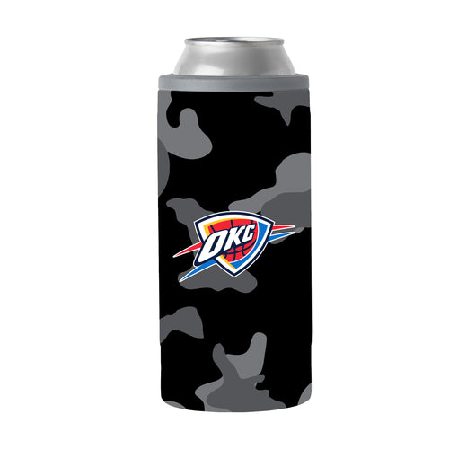 Product Image for Oklahoma City Thunder Black Camo 12oz Slim Can Coolie