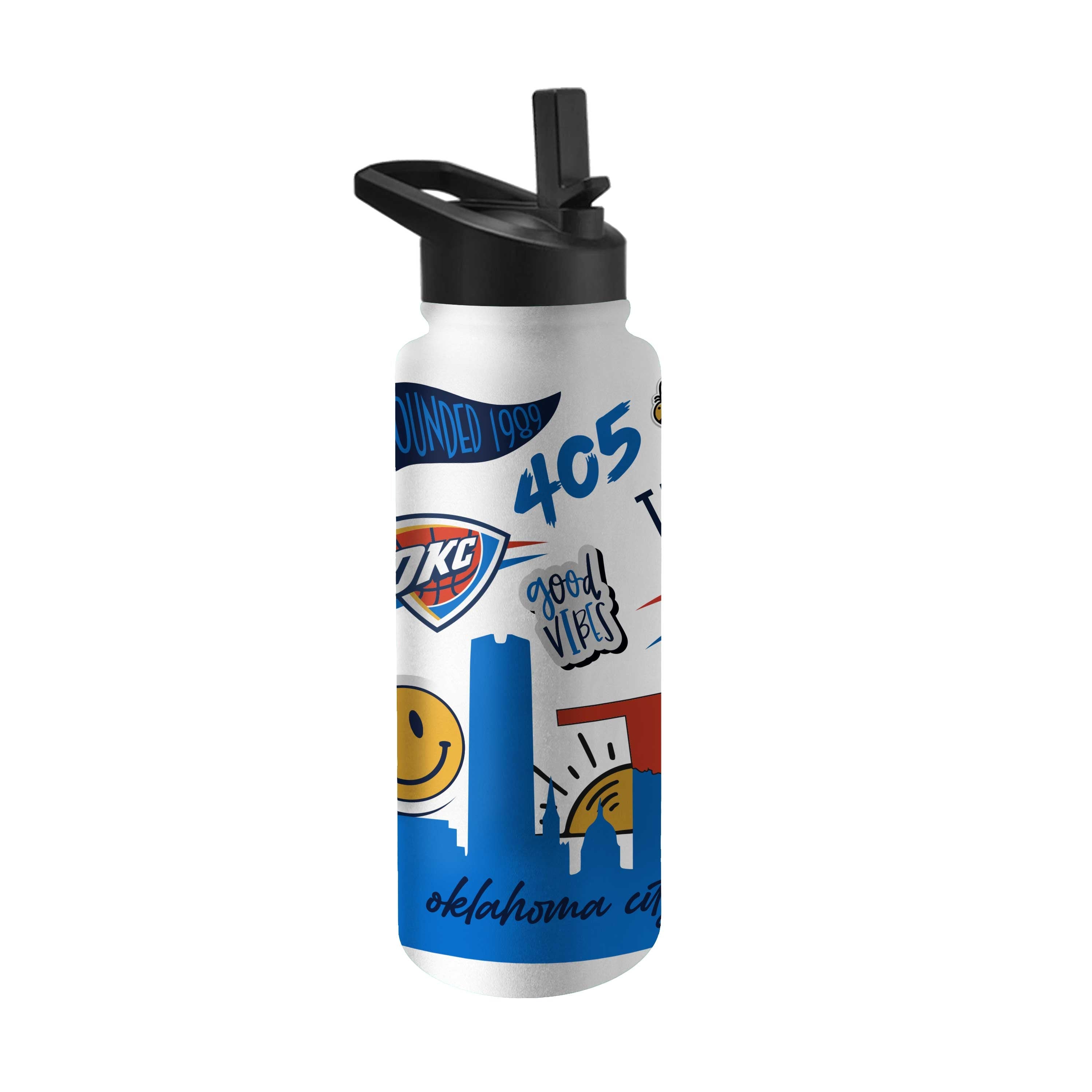 Oklahoma City Thunder 34oz Native Quencher Bottle - Logo Brands