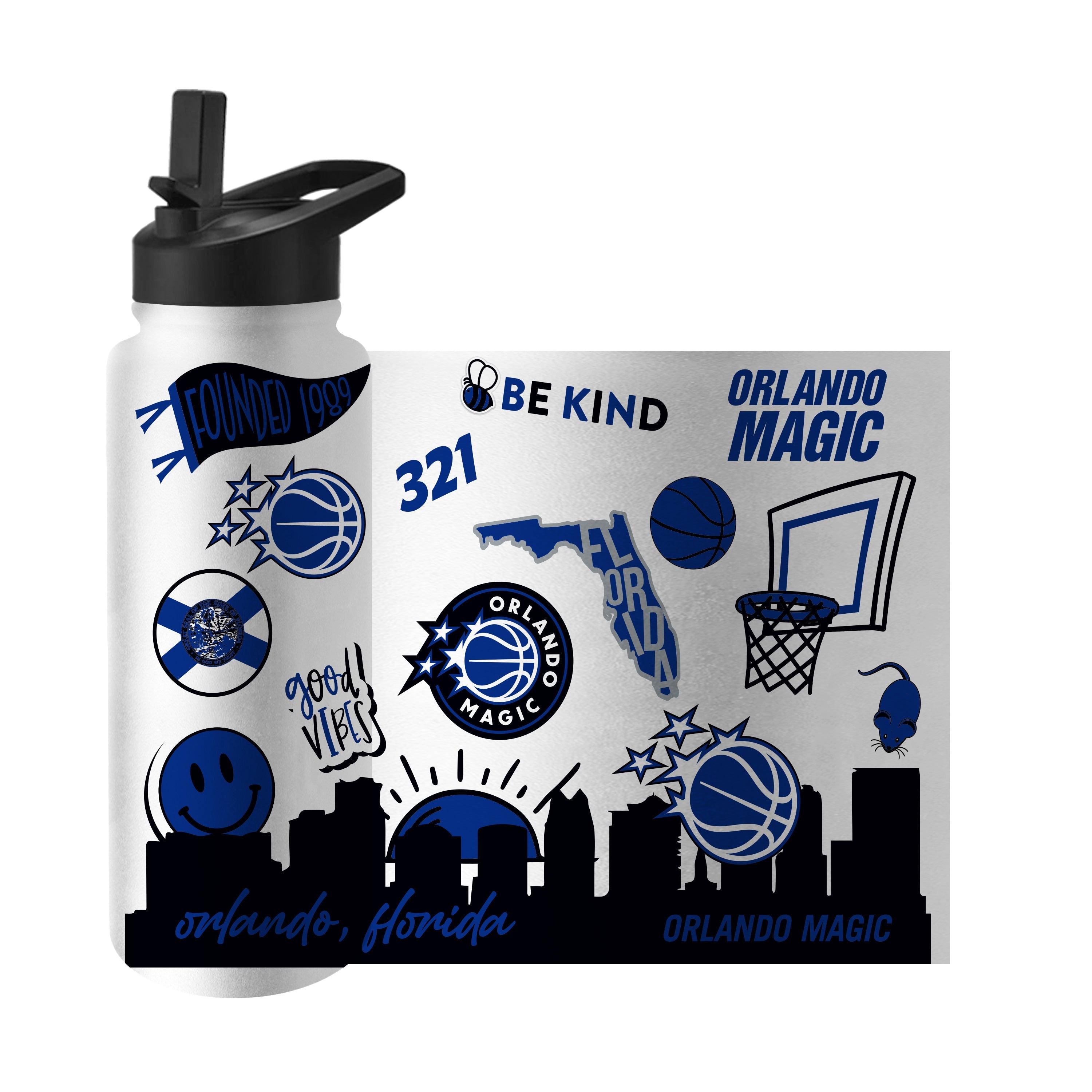 Orlando Magic 34oz Native Quencher Bottle - Logo Brands