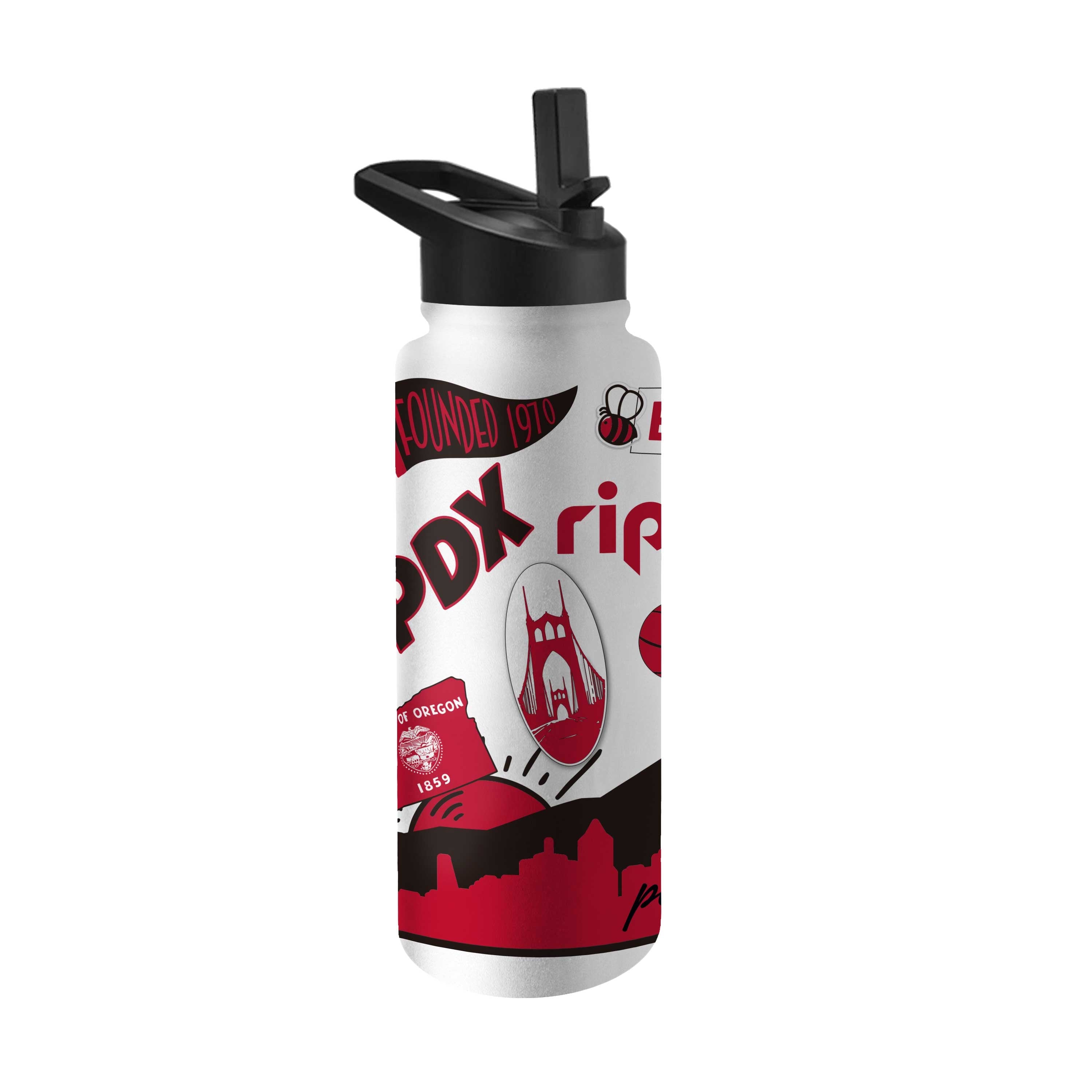 Portland Trailblazers 34oz Native Quencher Bottle - Logo Brands