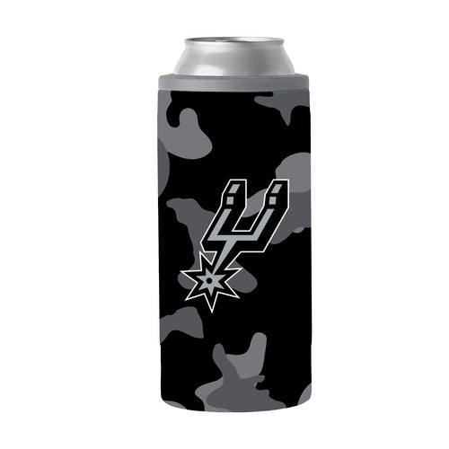 Product Image for San Antonio Spurs Black Camo 12oz Slim Can Coolie