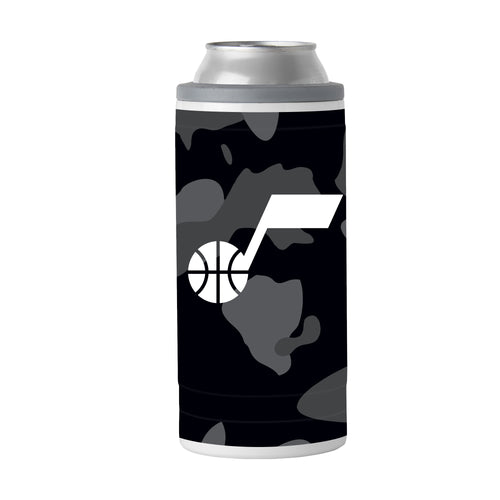 Product Image for Utah Jazz Black Camo 12oz Slim Can Coolie