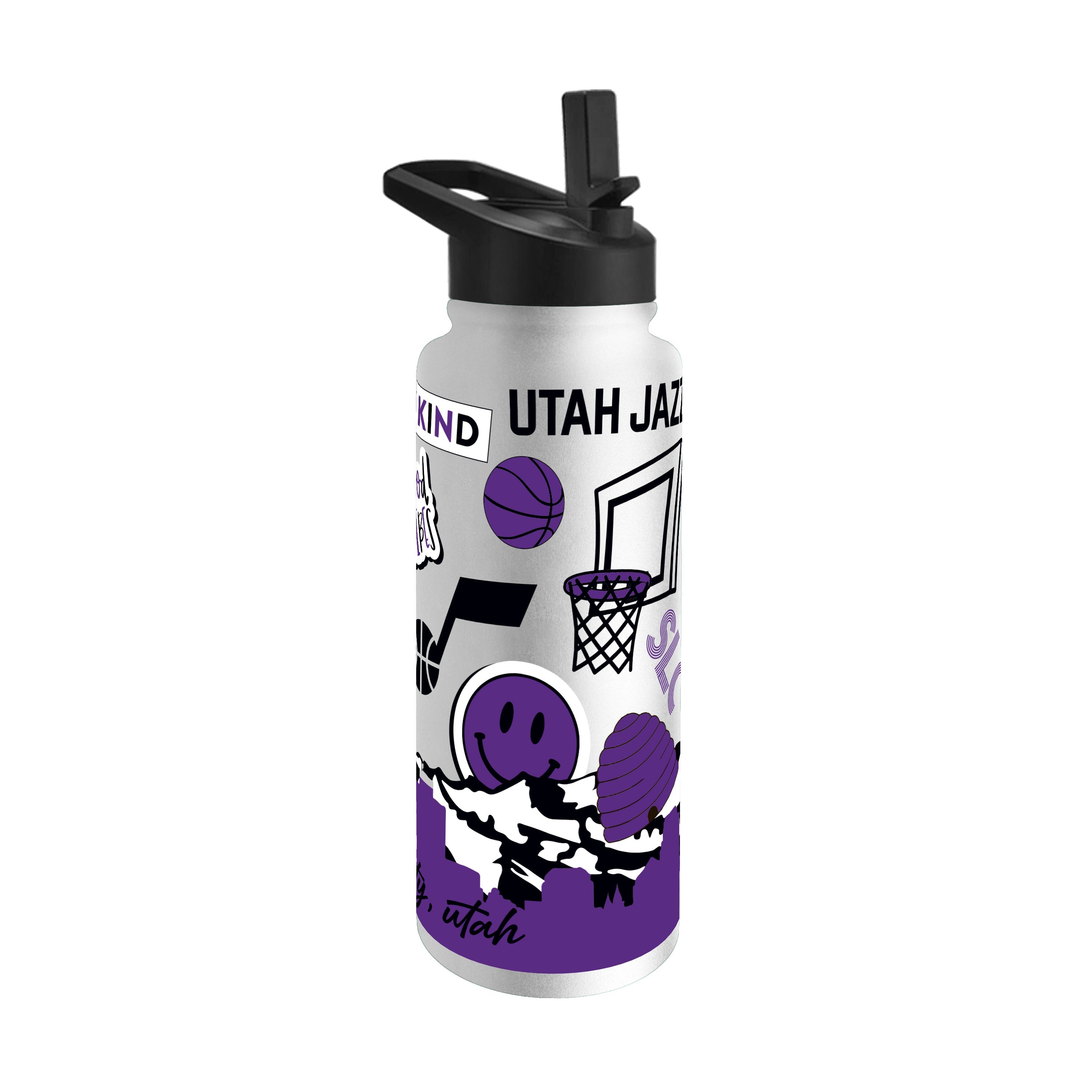 Utah Jazz 34oz Native Quencher Bottle - Logo Brands