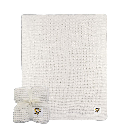 Product Image for Pittsburgh Penguins Ivory Cable Knit Throw 50x60