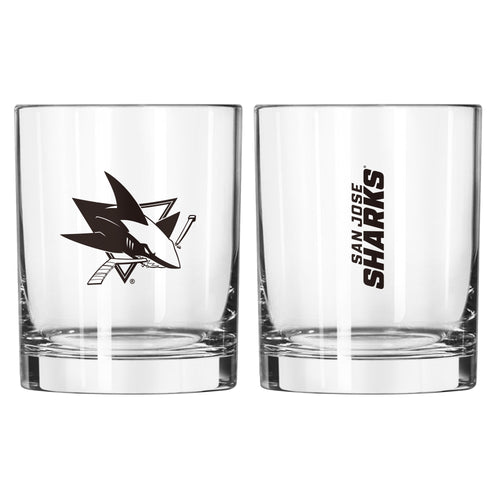Product Image for San Jose Sharks 14oz Gameday Rocks Glass