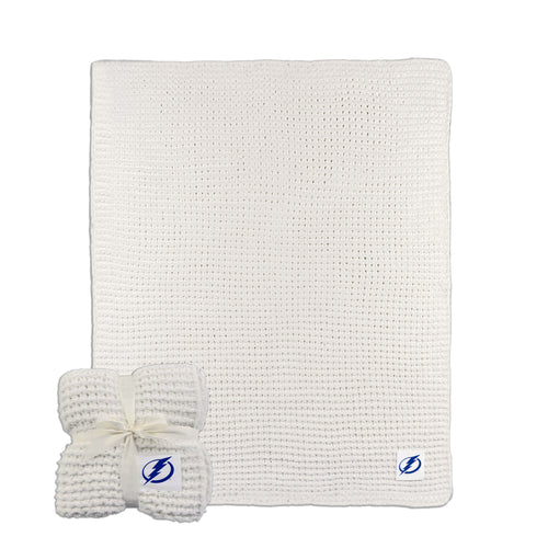 Product Image for Tampa Bay Lightning Ivory Cable Knit Throw 50x60