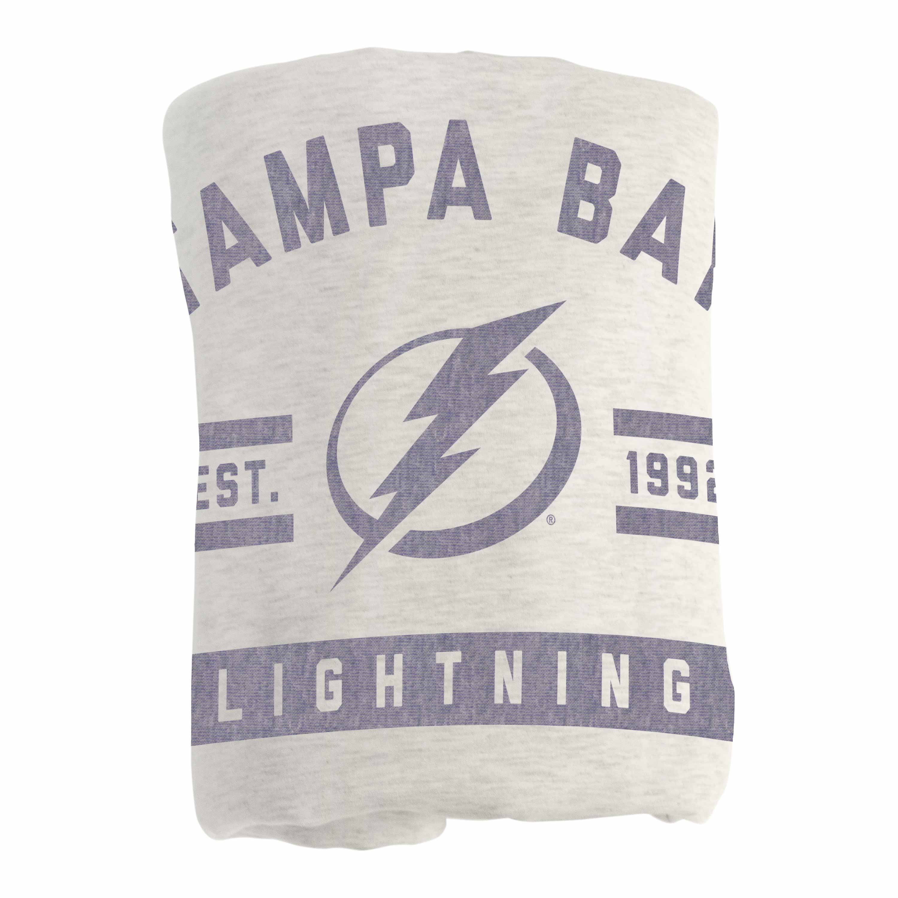 Tampa Bay Lightning Oatmeal Sweatshirt Blanket - Logo Brands