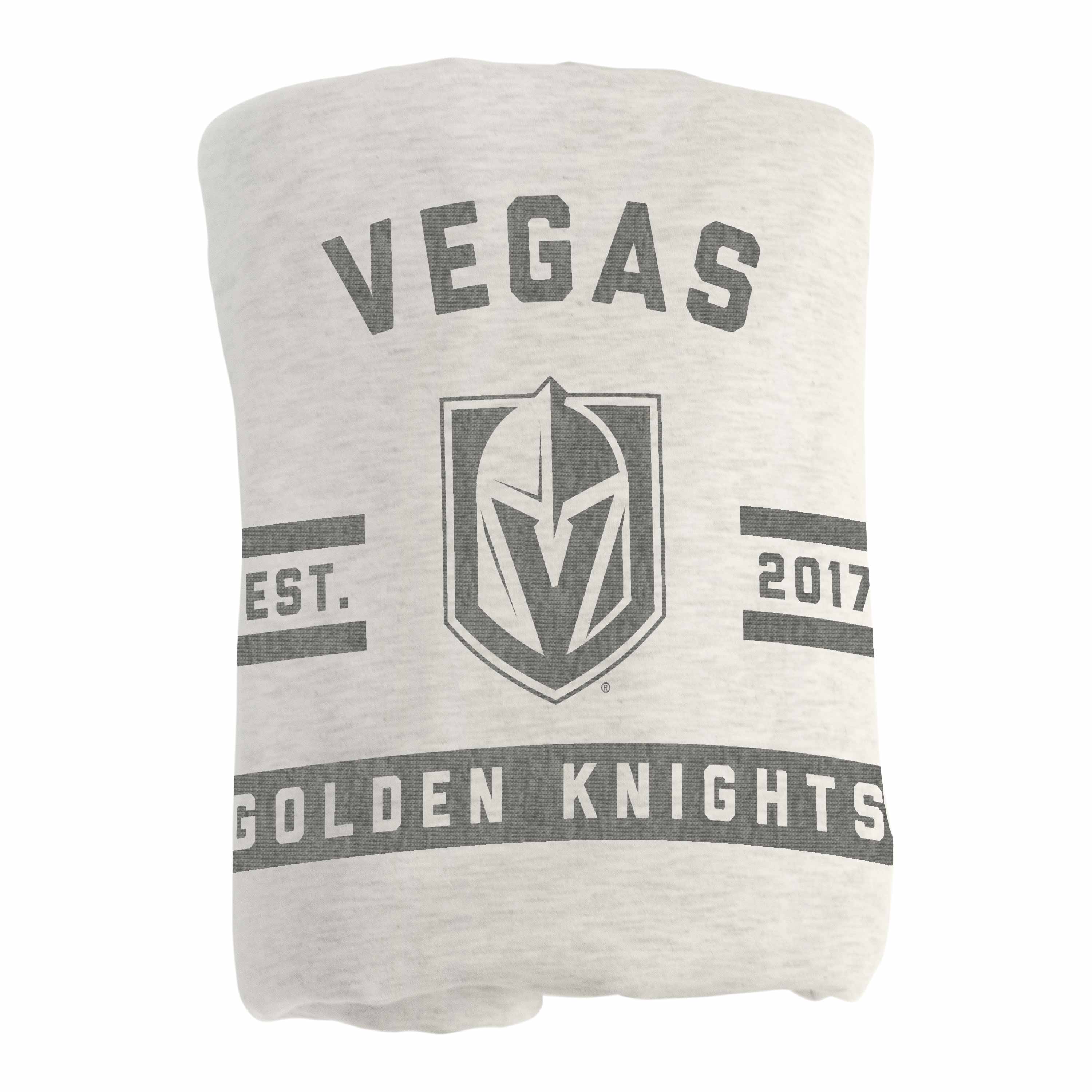 Vegas Golden Knights Oatmeal Sweatshirt Blanket - Logo Brands