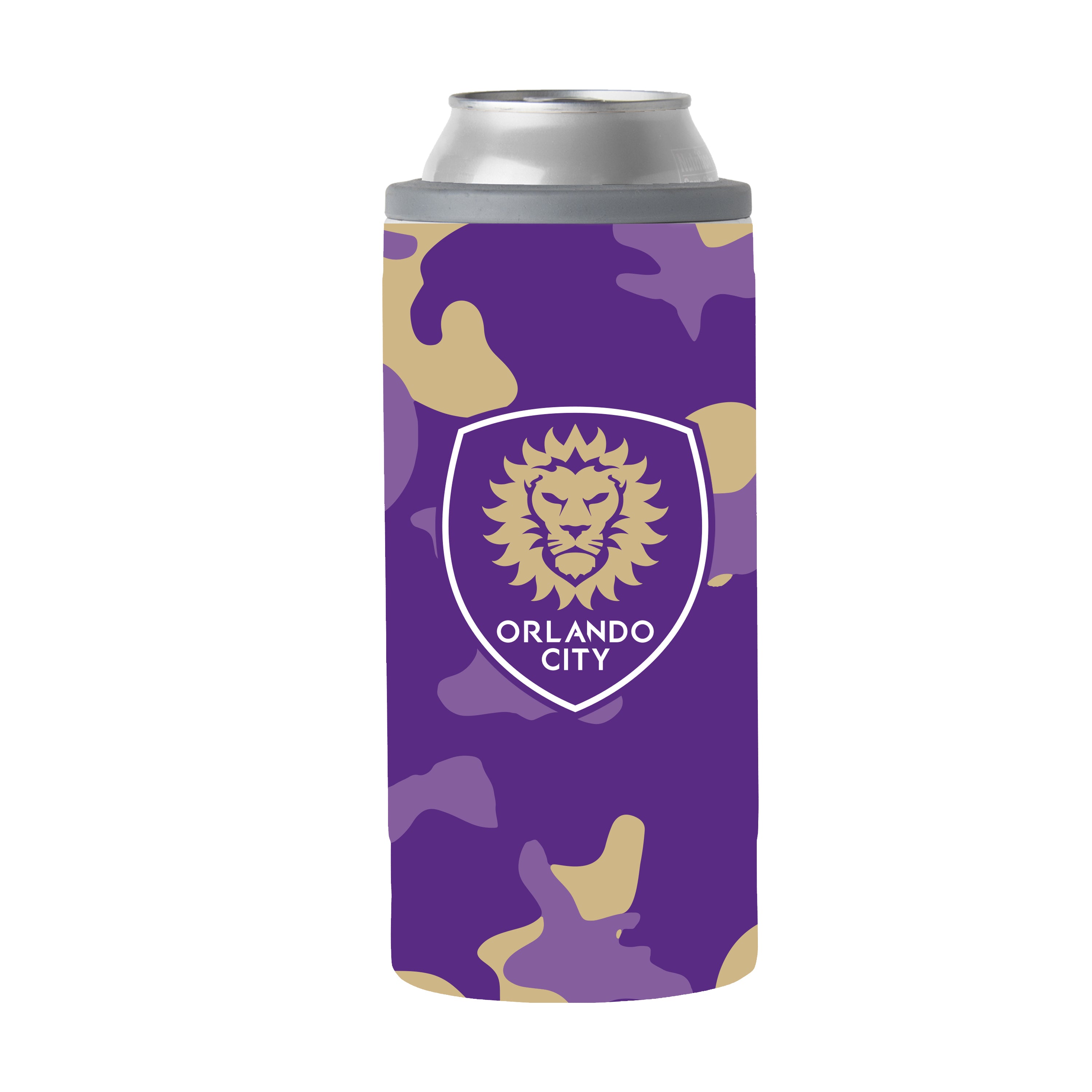 Orlando City 12oz Camo Slim Can Coolie