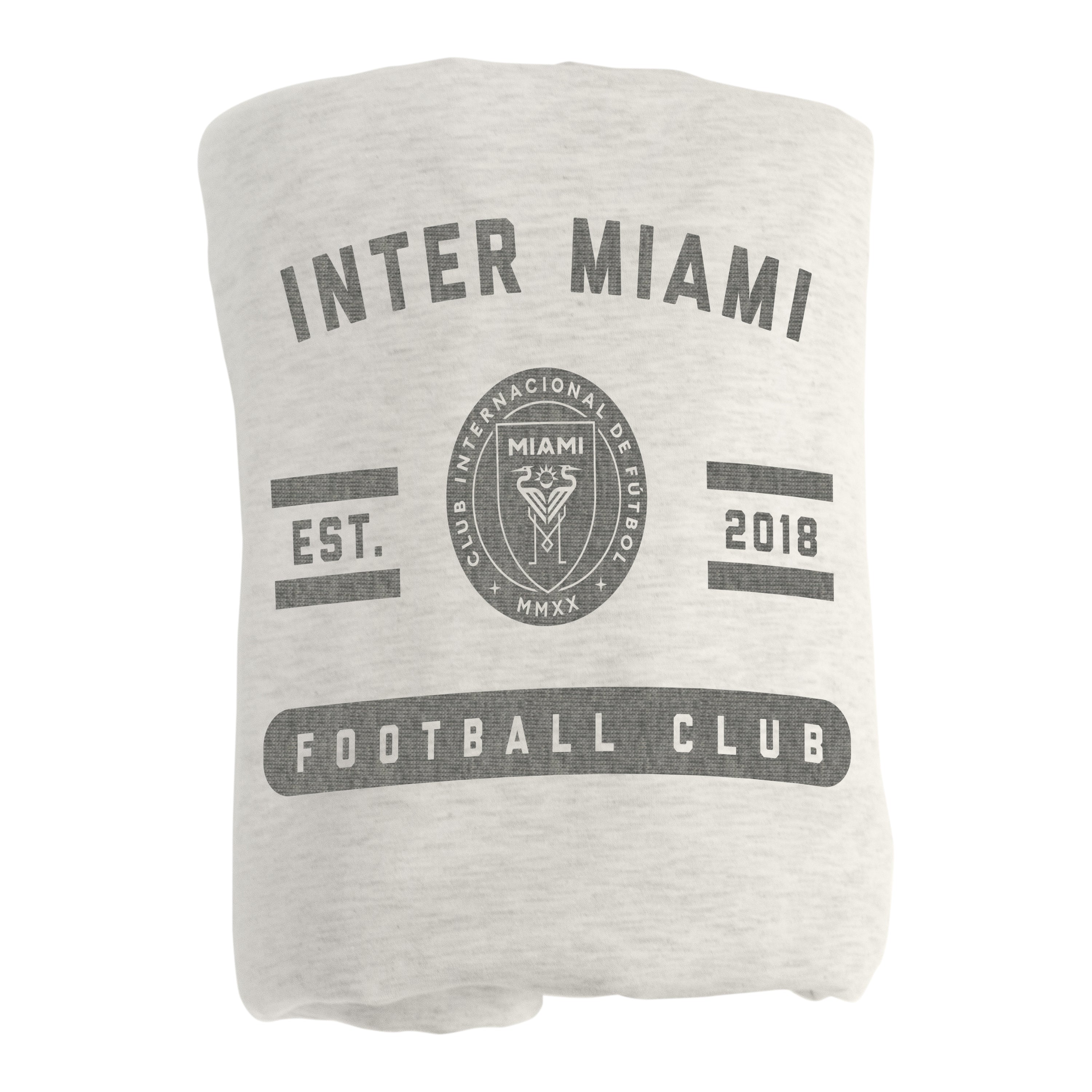 Inter Miami FC Oatmeal Sweatshirt Blanket - Logo Brands