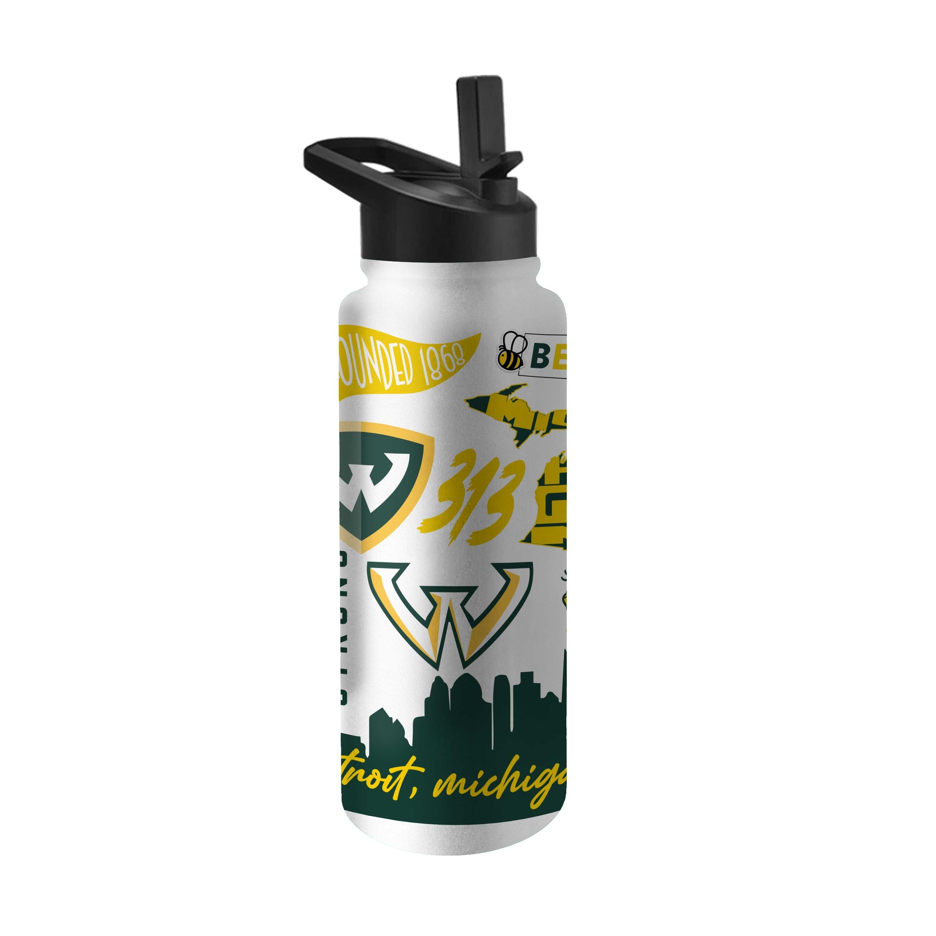 Wayne State 34oz Native Quencher Bottle - Logo Brands