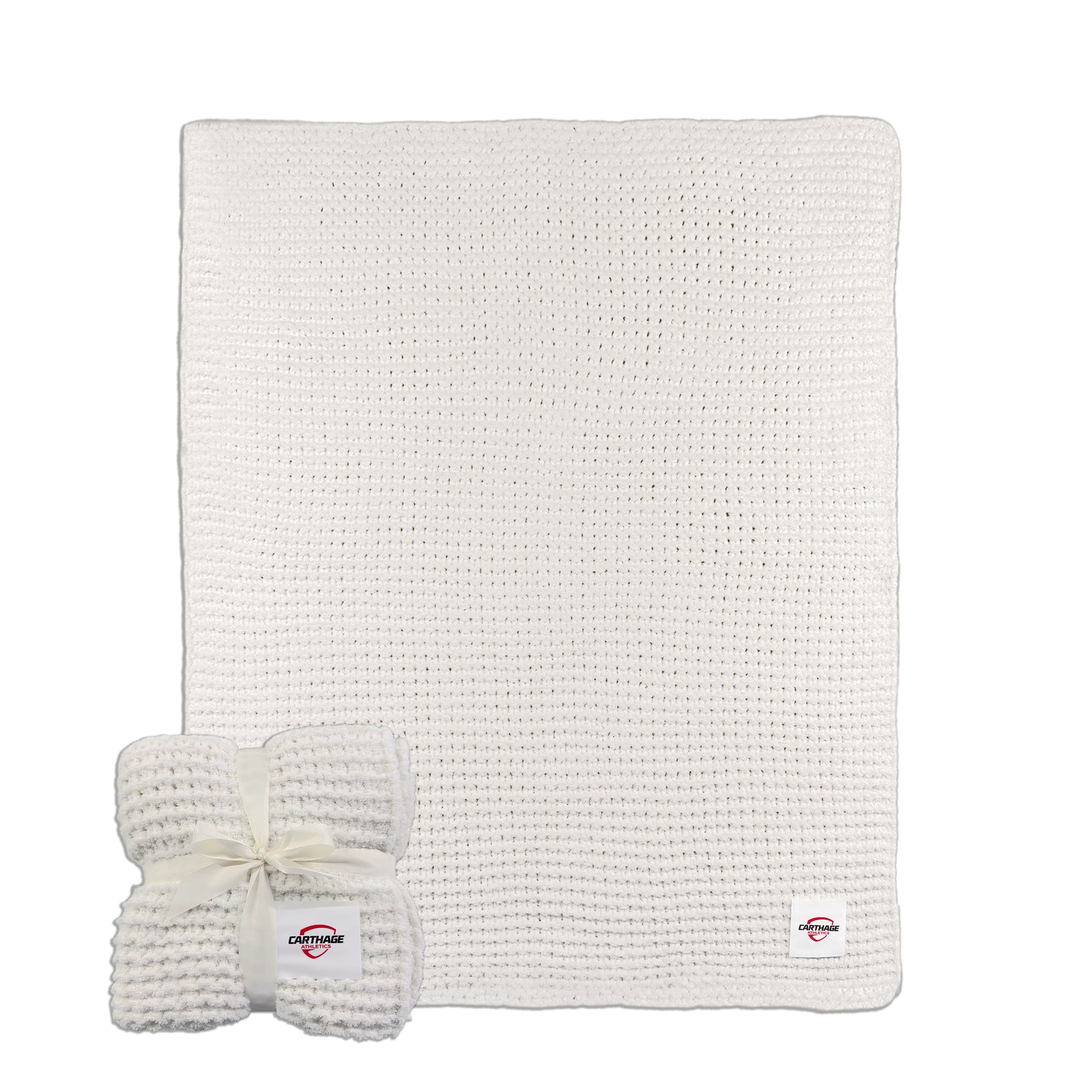 Carthage College Cable Knit Throw 50x60