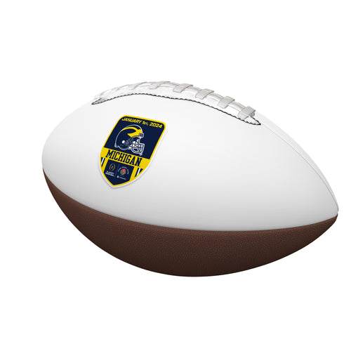 Product Image for Michigan 2024 Rose Bowl Bound Full Size Autograph Football