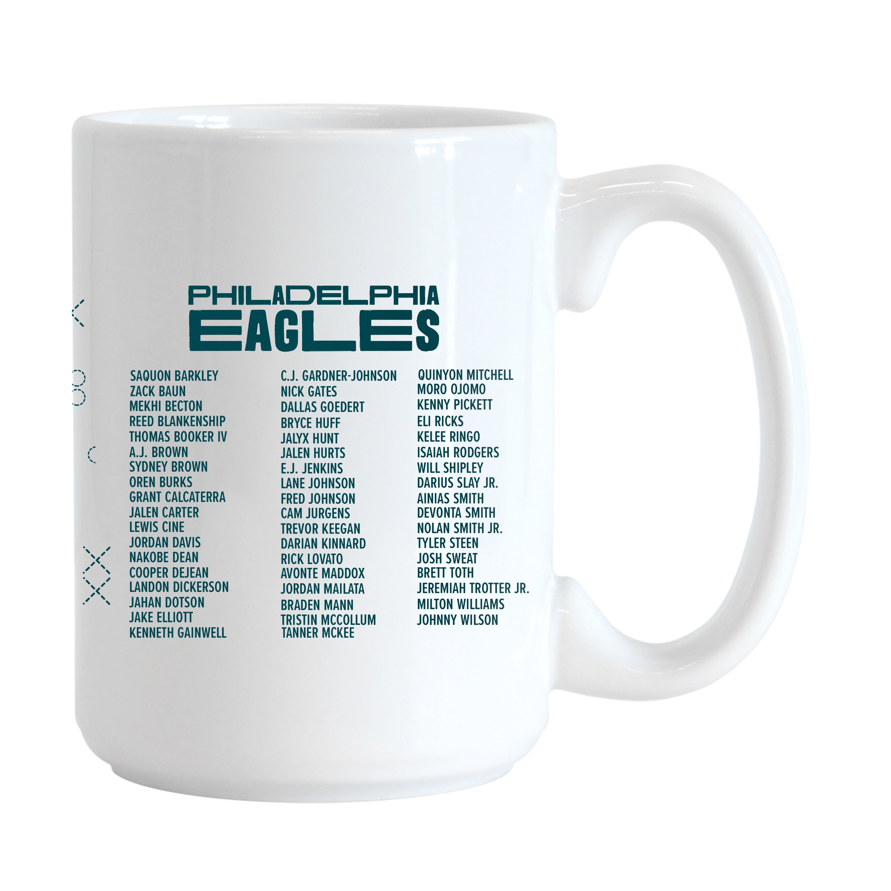 Philadelphia Eagles Conference Champs 15oz Roster Sublimated Mug